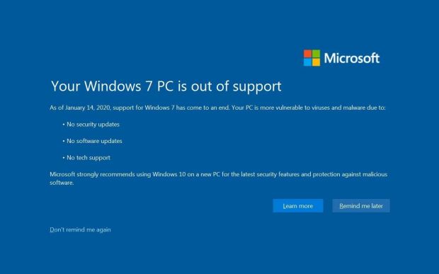 windows 7 notifica fine supporto