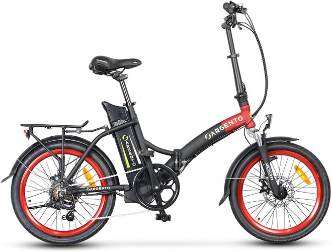 argento bicicletta elettrica piuma