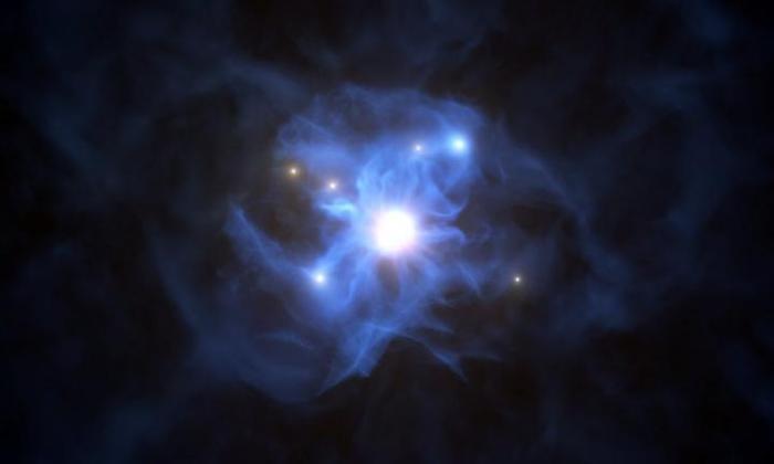 Scoperto un gigantesco buco nero in una ragnatela cosmica