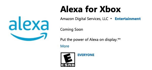Alexa rimpiazza Cortana: è in arrivo l’app per Xbox Series X/S e One