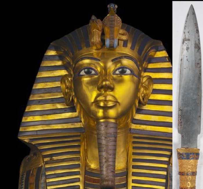 Tutankhamon, manifattura straniera per pugnale di meteorite