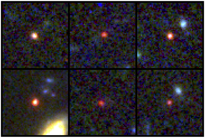 Sei galassie giganti nel baby-universo sconcertano i ricercatori