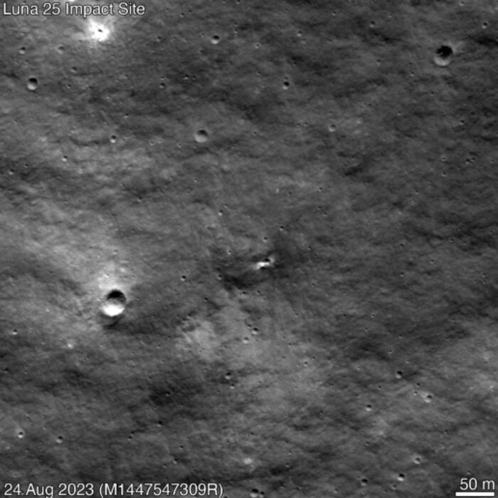 Lo schianto del lander russo Luna-25 ha lasciato un cratere