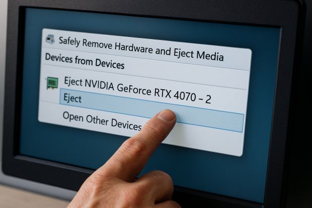 Bug di Windows 11 consente di ”espellere” la GPU come se fosse una chiavetta USB