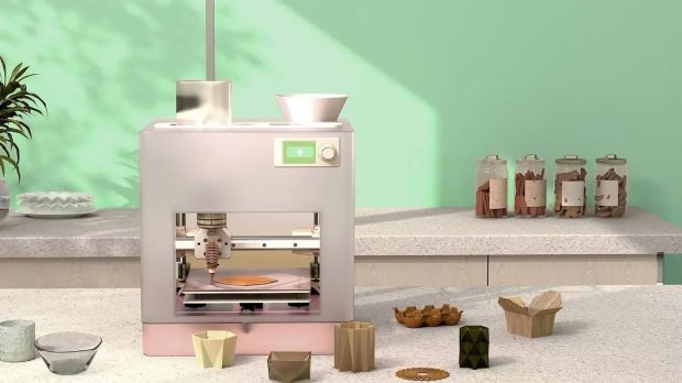La stampante 3D del MIT trasforma gli scarti alimentari in tazze, posate e oggetti utili